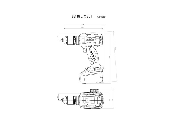 Аккумуляторная дрель-шуруповерт Metabo BS 18 LTX BL I